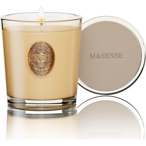 Bougie parfumée Feuille de bananier 260g Cire de soja 55h de combustion Cadeau pour femmes et hommes