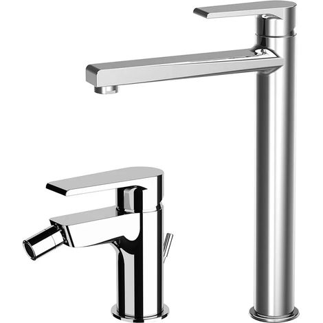 Set miscelatori lavabo alto e bidet cromato Mariani serie Artic (1/5)