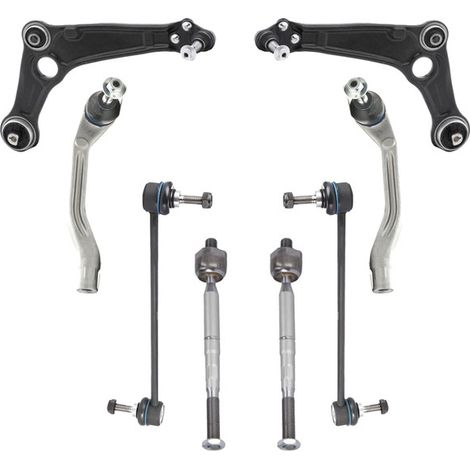 KIT BRACCIO OSCILLANTE 8 PEZZI COMPATIBILE CON RENAULT ESPACE V (JR) 2.0 Blue dCi 160 ( / Kit Sospensione Completo OE/OEM / Bracci Oscillanti + Testine Sterzo / Sostituzione Diretta OEM