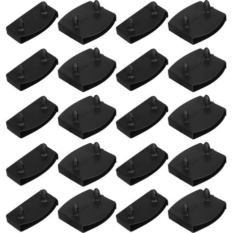 Supports D'embouts en Plastique Noir pour Lattes de Lit et Chaise de Bureau, Design Multifonction sans Bavure, Accessoire de Lit Pratique et Solide (1/5)