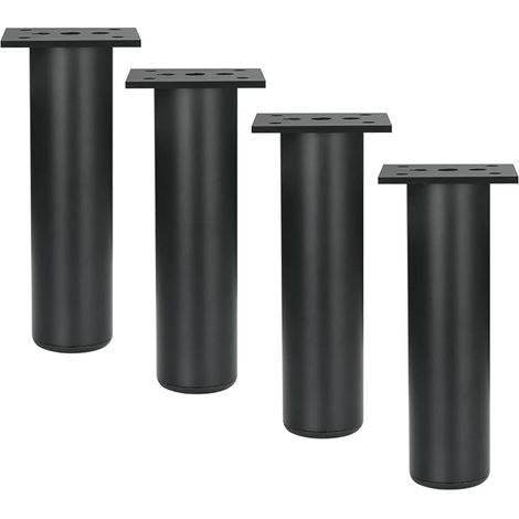 Pieds de Meubles en Alliage d'aluminium Pieds d'armoire Cuisine Canapé Table en Métal Hauteur 180mm,Noir (1/5)