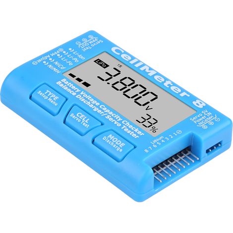 Testeur de batterie RC CellMeter 8 - Contrôleur de capacité et tension pour LiPo, Li-ion, NiMH (1/5)