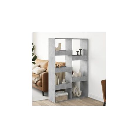 Cloison de séparation gris béton 100x33x155,5 bois ingénierie (1/5)