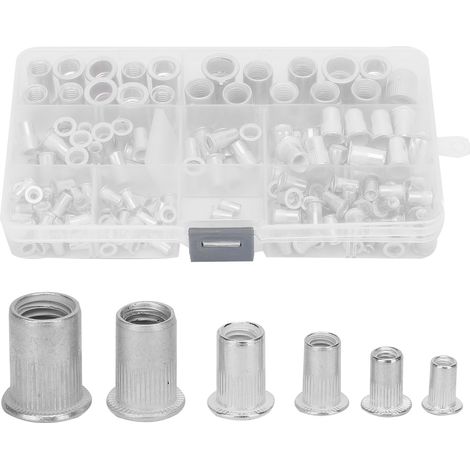 165 pièces / boîte - Kit d'écrous à sertir en aluminium M3 / 4 / 5 / 6 / 8 / 10 (1/5)
