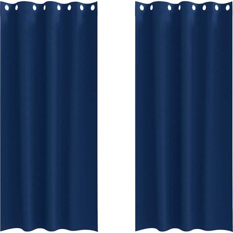 Maison Exclusive - Verdunkelungs-Vorhänge mit Ringen 2 pcs Dunkel