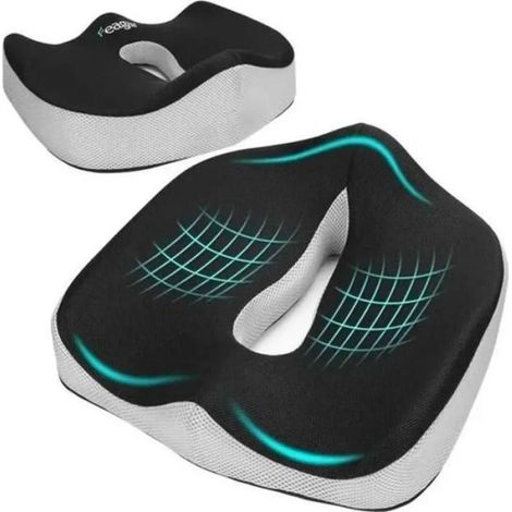 NetBoat Coussin de Siège en Mousse à Mémoire, Soulager la Douleur Lombaire/Coccyx/os sacré/sciatique et Correction Hip -lan (1/5)