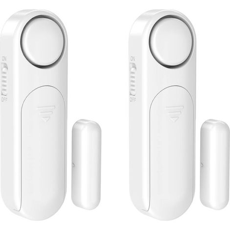 Alarme Maison sans Fil, Alarme de Porte et Fenêtre 4 Modes Capteur sans Fil Magnétique pour Système  (Lot de 2) (1/5)