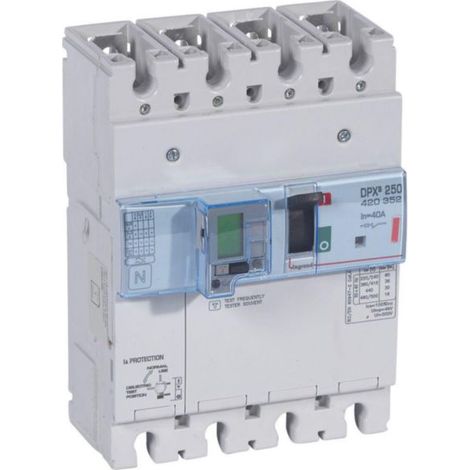 Interruttore differenziale elettronico DPX³250 potere di interruzione 36kA 400V - 4P - 40A - LEG420352