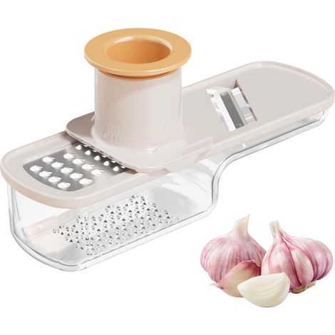 Mini-trancheuse à ail multifonctionnelle 3 en 1 avec réservoir, hachoir à ail, outil de cuisine pratique pour râper et hacher l'ail, le gingembre et les noix (1/5)