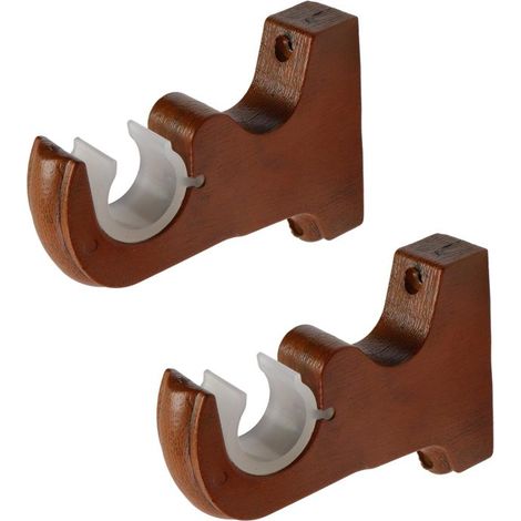 Gardinenstangenhalterungen (2 Stück), robuste Universalhaken für Wohnzimmer, Schlafzimmer und Badezimmer