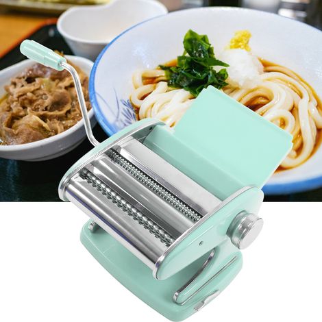 Machine à nouilles domestique à ventouse, petite presse à nouilles multifonctionnelle, machine à rouler les nouilles manuelle, machine à raviolis et wontons, ventouse 2 lames vert menthe (1/5)