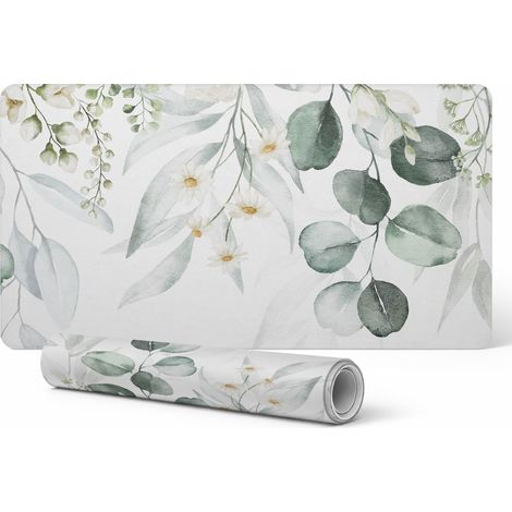 Alfombrilla protectora para escritorio/mesa con estampado floral y de hojas, 90 x 45 cm. (1/5)
