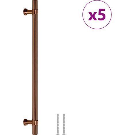 vidaXL Tiradores para armarios 5 uds acero inoxidable bronce 224 mm (1/2)