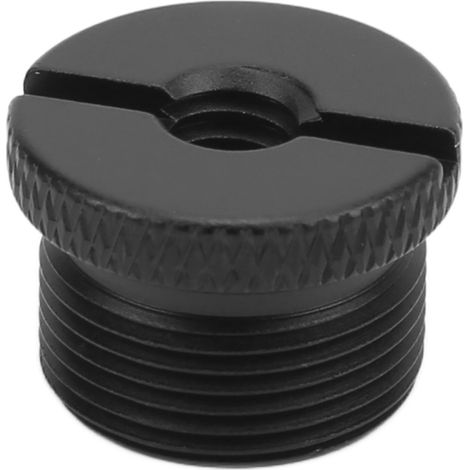 Adaptateur Microfileté Femelle 1/4" vers Mâle 5/8" en Alliage d'Aluminium pour Microphone Noir (1/5)