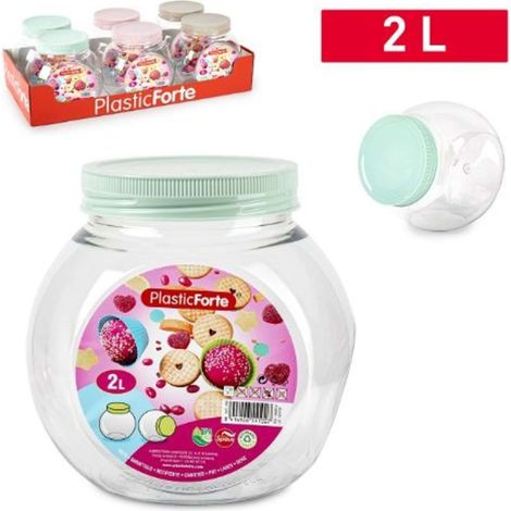 1 Pezzo Barattolo da Cucina Caramelle in Plastica Pandora 2 Litri Vari Colori