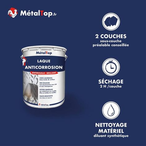 Laque Anticorrosion - 0.4 L - Bombe 400 mL - 5013 - Bleu cobalt - Metaltop (1/5)