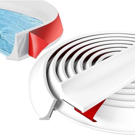 Joint d'étanchéité pour receveur de douche, 1 m, pour bordure de lavabo en silicone, pour seuil de salle de bain, cuisine, plan de travail (1/4)