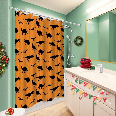 Ensemble rideau de douche polyester avec anneaux 180x180 pratique cache baignoire pour un printemps fleuri dans la salle de bain (1/5)
