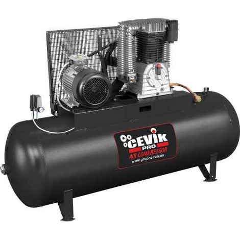Compresor correa pro estacionario 500 litros 10hp trifasico 400v ca-pro500-10tsd CEVIK