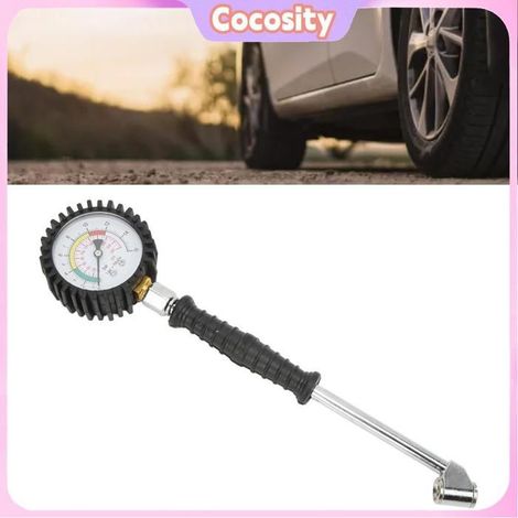 Cocosity Manomètre de pneu Compteur de Pression des Pneus Mécanique Haute Précision Universel pour Voiture Moto Vélo, auto coffret (1/5)