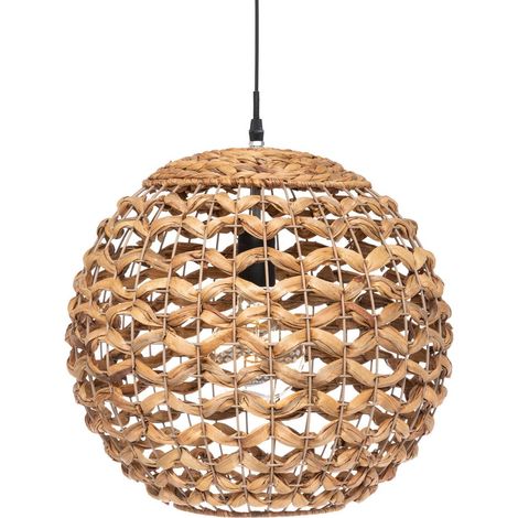 Lámpara de suspensión «Sand» - fibra natural D38 cm - Atmosphera créateur d'intérieur (1/8)