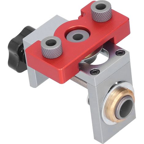 Guide de perçage 3-en-1 en bois, gabarit de positionnement pour chevilles rondes, connecteur de perçage précis (1/5)