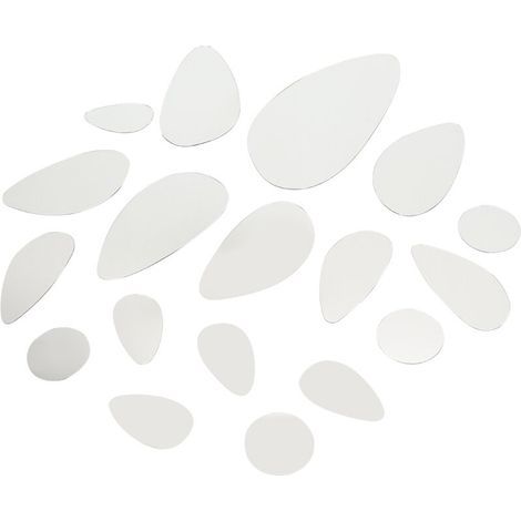 Miroirs Autocollants,18 Pcs Miroirs Acryliques Ovales Stickers Muraux et Miroir Acrylique AdhéSif Autocollant,3D Décoratif Amovible Décor Art Cercle Auto-Adhésif DIY Miroir pour Home Art Room (1/5)