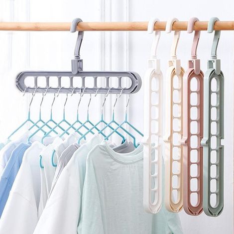 15 cintres magiques pliables, qualité premium, multifonctionnels, économiseur d'espace, pour rangement et séchage de vêtements, robustes et pratiques. (1/5)