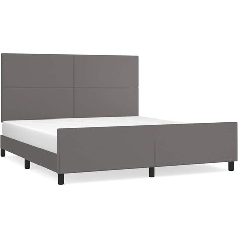 Maison Exclusive - Giroletto con Testiera Grigio 180x200 cm in Similpelle (1/5)