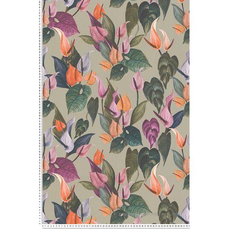 Papier peint Fleur Vert Anna D'Andrea A.S. Création (1/5)