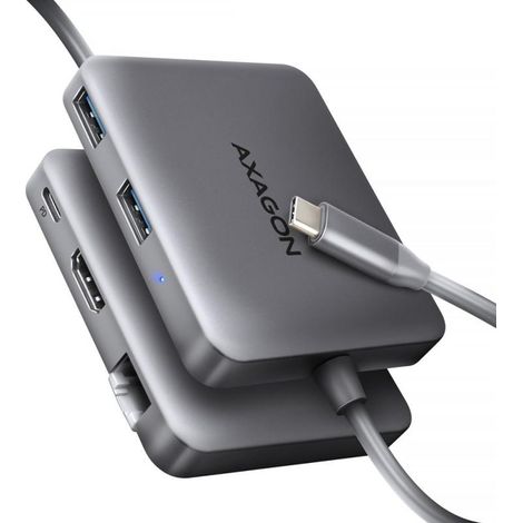 Axagon N HMC-5HL USB 5Gbps hub 2x USB-A HDMI 4k/60Hz RJ-45 GLAN PD 100W kabel USB-C Alámbrico USB 3.2 Gen 1 (3.1 Gen 1) Type-C P (1/5)