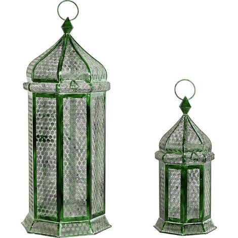 Farola Set 2 Metal 23X23X57 Verde (1/4)