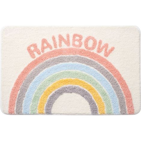 Tapis de bain arc-en-ciel, décoratif et antidérapant — (1/5)