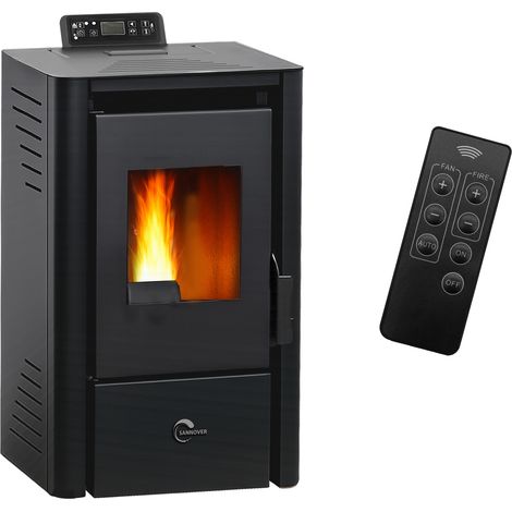 Poêle à granulés air Anita 9,4 kW Noir Sannover