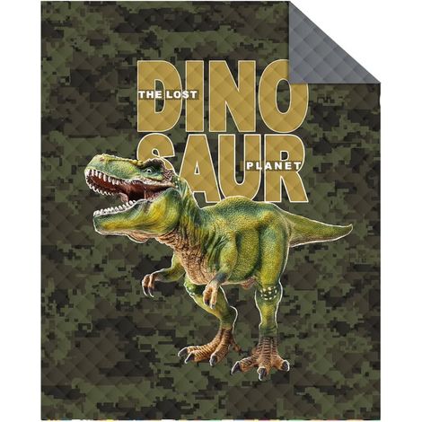 Couvre-lit pour jeunes dinosaure T-Rex 170x210 (1/3)