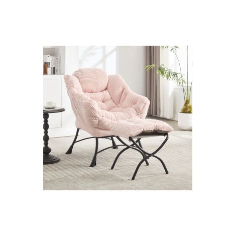 seduta poltrona soggiorno 70x64x95 pouf tasca rosa OKMYHOME (1/5)