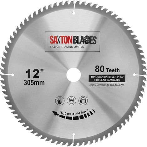 pour scie circulaire à bois 305 x alésage 30 mm x 80 dents compatible avec Bosch, Makita et Dewalt (1/5)