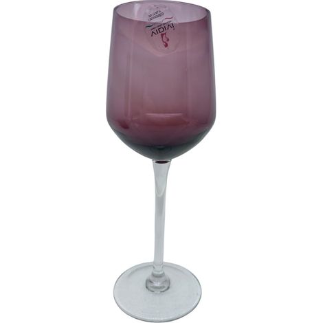 Vetrerie Riunite ABC, set 6 calici acqua 33 cl, in vetro colorato, ametista