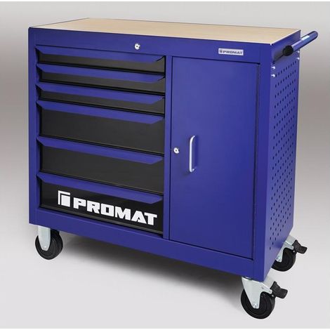 Établi roulant TREND L extérieure1120xP460xH1030 mm nombre de tiroirs 6 25 kg 400 kg PROMAT (1/4)