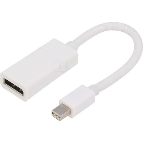 Adaptateur DisplayPort 1.1 DisplayPort femelle vers Mini DisplayPort prise male Full HD 0.15m blanc