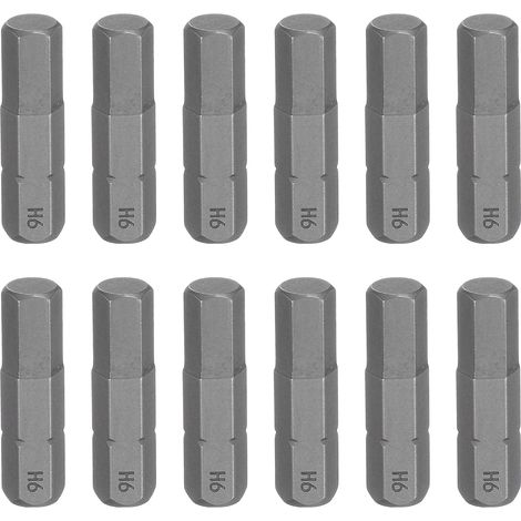 Embout Tournevis Hexagonal 1/4" queue hexagonale 12 pièces H6 (1/5)