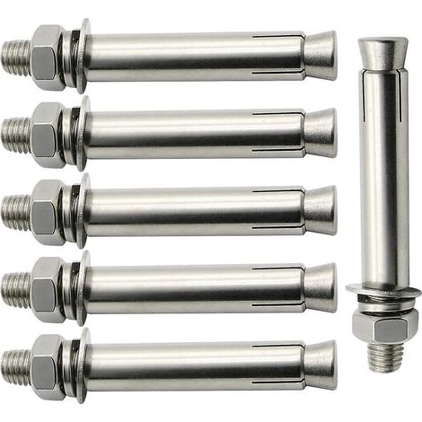 6 Pices M1060 Boulons De Vis D'expansion Acier Inoxydable M10 - Externe Hexagonal Crou Manchon Boulon D'ancrage Expansion Lourd Devoir Ancrages (1/5)