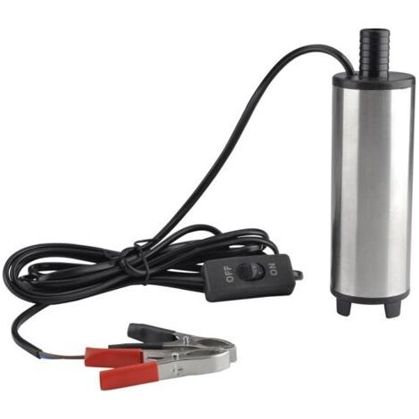 12V 51mm Pompe à Huile,Pompe Carburant,Pompe Diesel avec Filtre Amovible,30L/Min Pompe submersible Pompes de Transfert