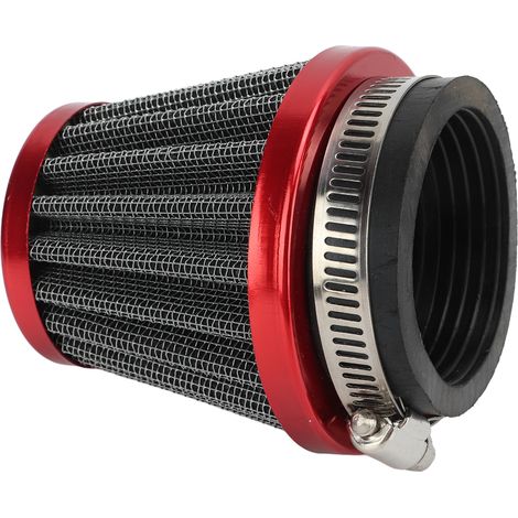 Filtre à air sport réutilisable, pince de fixation pour moto tout-terrain, quad et scooter, diamètre 48-50mm, nettoyable et durable (1/5)