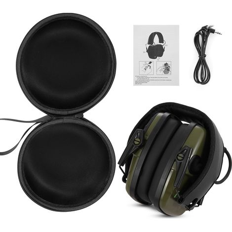 Casque antibruit électronique tactique pour le tir, amplification du son, protection auditive avec étui. (1/5)