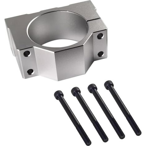 Support de Moteur de Serrage de Broche de 65 mm, Support de Serrage en Aluminium avec 4 Vis pour Support de de Moteur de Machine de Gravure CNC (1/5)