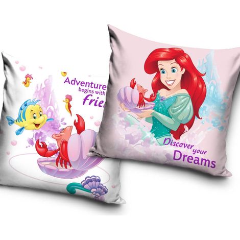 Taie d'oreiller 40x40 Ariel Sirène Disney Velours
