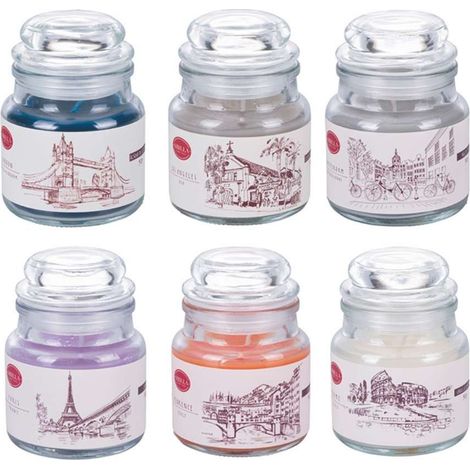 CITY CANDELA GIARA PICCOLA 6 COLORI ASSORTITI  90 GR (1/5)