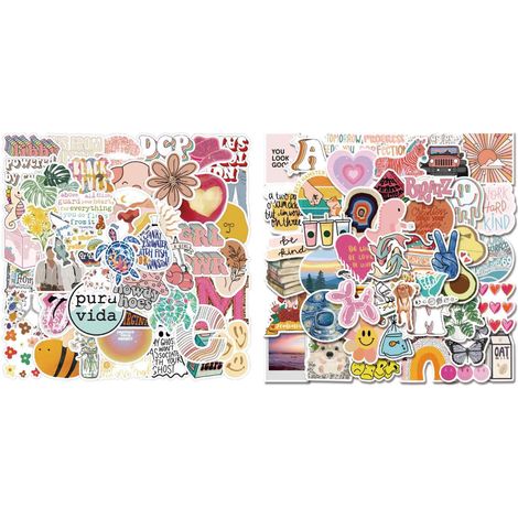 Sticker - Vinyle Étanche - Pour Ordinateur Portable Carnet De Notes Tasse Bouteille D Eau Téléphone Mobile - 100 Pièces (1/5)