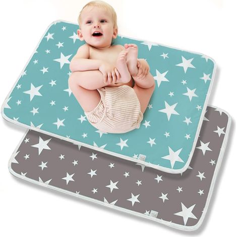2 pièces Matelas à Langer pour Bébé Tapis Imperméable, Lavable à Langer Matelas à Langer Ultra Absorbant Etanche Lit Pad Incontinence Matelas pour Bébé Enfants Adultes 50 x 70cm (1/5)
